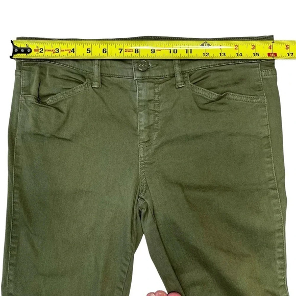 Tory Burch Emmy Ankle Skinny Jeans in Olive Green Size 30 - Picture 5 of 10
